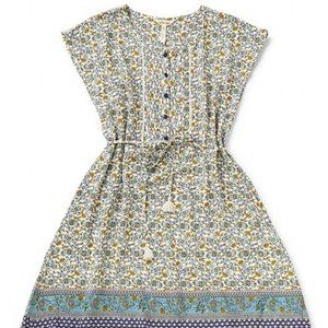 Matilda Jane High Low Dress - Floral Blue and Cream